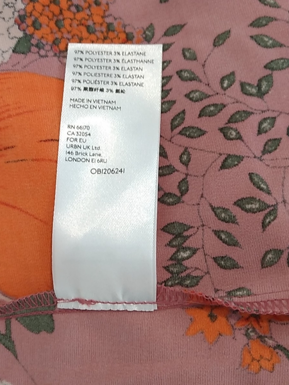 Urban Outfitters Mauve Floral Midi Dress, Orange & Purple Blooms Sexy Coquette - Picture 8 of 8